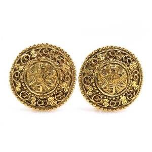 Chanel CHANEL Earrings Vintage Metal Gold Women's 56697k